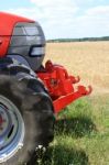 In Front Of Tractor Stock Photo