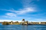 Uros - Floating Islands, Titicaca Lake, Peru Stock Photo