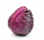 Red Cabbage On White Background Stock Photo