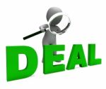 Deal Character Shows Deals Trade Contract Or Dealing
 Stock Photo