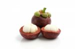 Mangosteen Fruit Stock Photo