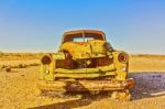 Vintage Cars In Namibia Stock Photo