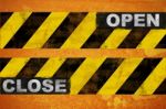 Open Close Sign Stock Photo