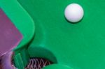 Snooker Ball On Snooker Table Stock Photo