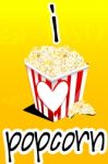 I Love Popcorn Stock Photo