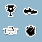 Soccer Icon Set Stock Photo