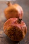 Dry And Old Pomegranates Stock Photo