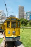 Famous Tram From Lapa To Santa Teresa District, Rio De Janeiro, Stock Photo