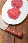 Raw Beef Filet Mignon Stock Photo