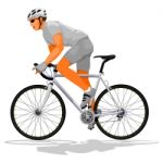 Basic Road Cyclist Stock Photo