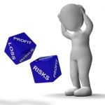 Profit And Loss Dice Shows Returns For Business Stock Photo