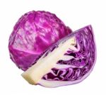 Red Cabbage Isolated On The White Background Stock Photo