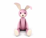 Pink Rabbit Doll Isolated Stock Photo