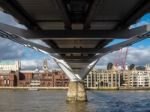 Millennium Bridge And St Pauls Cathedral Stock Photo