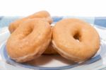 Donuts On A Plate Stock Photo