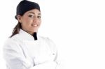 Smiling Female Chef Stock Photo