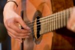 Woman Plays Guitar Stock Photo