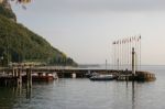 Deserted Scene At Garda Lake Garda Italy In The Autumn Stock Photo