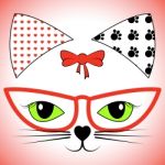 Cat Face Shows Pet Cats And Pets Stock Photo