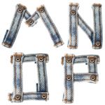 Alphabet Made Of Jeans Stock Photo