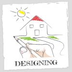 Draw Designing Means Drawing Artwork And Visualization Stock Photo