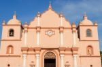 Architectural Details Of The Facade Of The Catholic Church In Bo Stock Photo