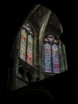 Stained Glass Windows In The Cathedral Of St Andrew In Bordeaux Stock Photo