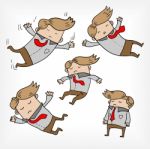 Falling Of Business Man Stock Photo