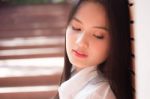 Portrait Of Thai Teen Beautiful Girl Happy And Relax Stock Photo