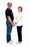 Smiling Love Couple Holding Hands Stock Photo