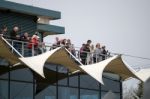 People Watching The British Touring Car Championship Race March Stock Photo