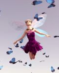 3d Rendering Of A Fairy Flying On The Sky Stock Photo