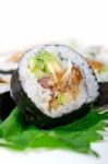 Fresh Sushi Choice Combination Assortment Selection Stock Photo