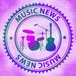 Music News Shows Social Media And Article Stock Photo