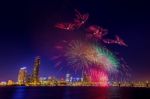 Seoul International Fireworks Festival In Korea Stock Photo