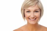 Portrait Of Beautiful Smiling Lady Stock Photo