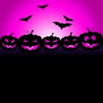 Bats Halloween Means Trick Or Treat And Celebration Stock Photo