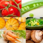 Hearthy Vegetables Collage Composition Stock Photo