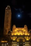 View Of Westminster Cathedral At Nighttime Stock Photo