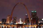 Saint Louis Night Skyline Stock Photo