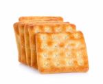 Crackers With Sugar Isolated On The White Background Stock Photo