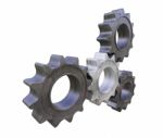 Metal Cogwheels Stock Photo