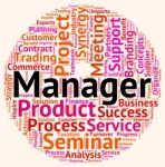 Manager Word Means Text Wordcloud And Principal Stock Photo