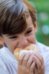 Beautiful Children Having Fun In The Park Stock Photo