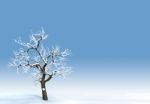 Clean Blue Sky Winter Background Stock Photo