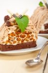 Chestnut Cream Cake Dessert Stock Photo