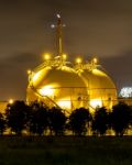 Lpg Gas Industrial Storage Sphere Tanks Stock Photo