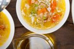 Syrian Barley Broth Soup Aleppo Style Stock Photo