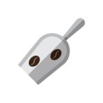 Coffee Metal Scoop With Coffee Beans Illustration Stock Photo