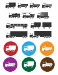 Truck Icons Stock Photo